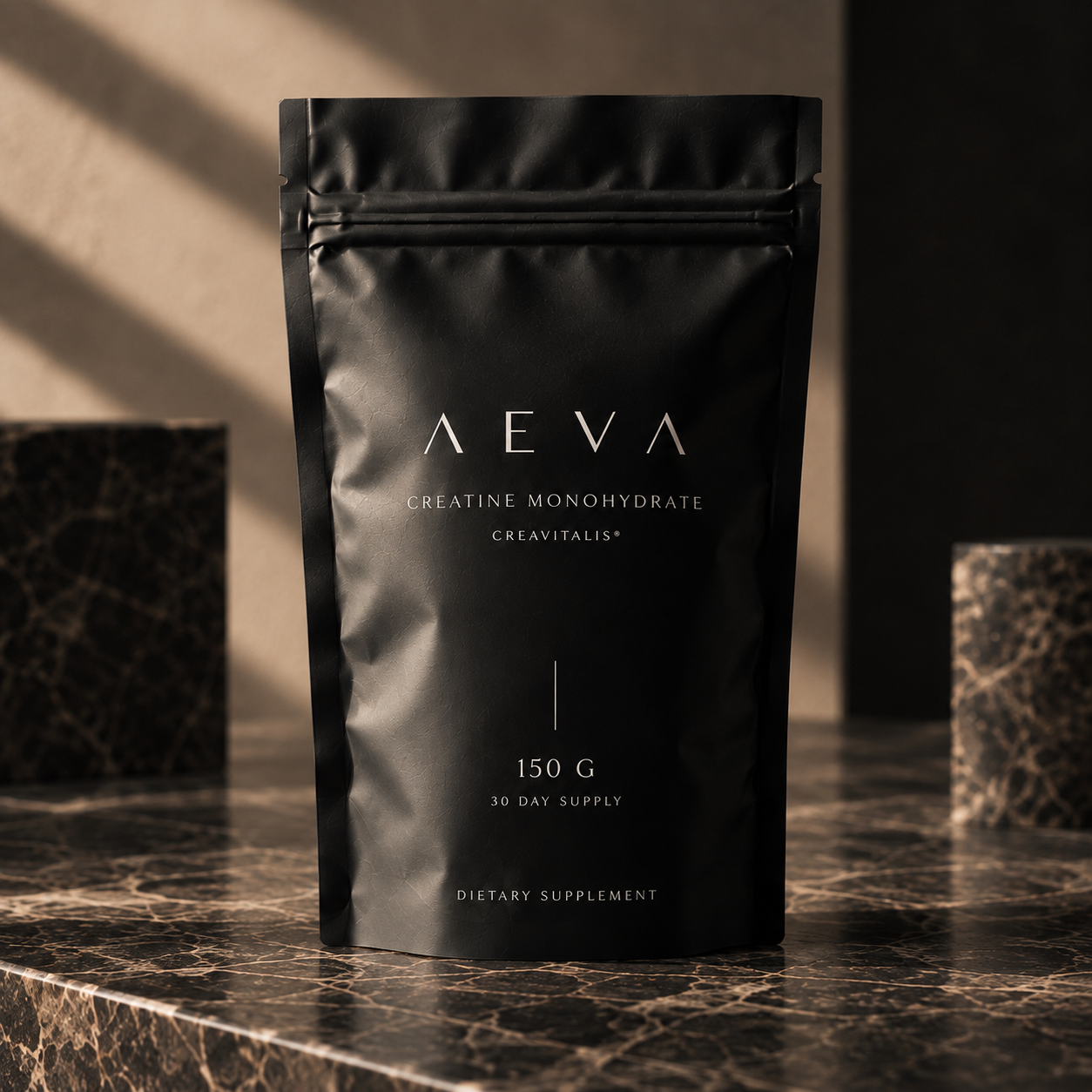 Detail of the black AEVA refill packaging